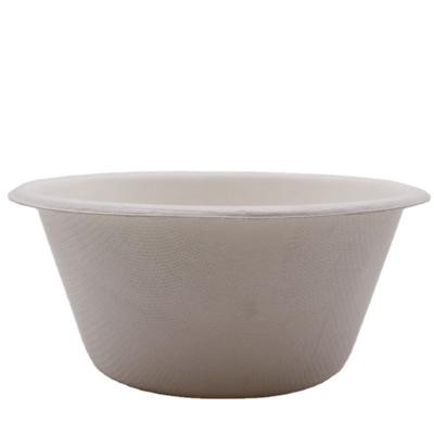 China Country Size 8oz 20oz Customized Disposable Biodegradable Bagasse Round Paper Bowl For Soup Rice Fast Food for sale