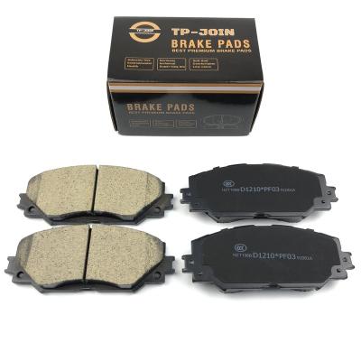 China High Temperature Resistance TP-Join Supplier TP136 D1210 Front Disc Brake Pads Auto Brand Brake Pad Factory Price For Toyota Corolla Prius RAV4 for sale