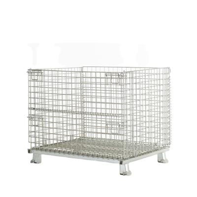 China Factory Custom Wire Mesh Container Metal Storage Boxes Heavy Duty Gold Mesh Container 1300*1000*850mm for sale