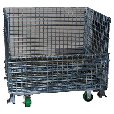 China Heavy Duty Wire Cage Metal Bin Container Storage Bins 500-2000kg for sale