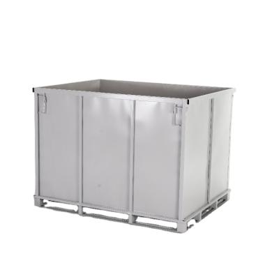 China Collapsible Collapsible Transport Containers Heavy Duty Metal Crates Transport Welded Hot-dipped Steel Box for sale