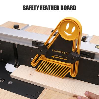 China Adjustable Woodworking Tools Double Pen Device Safety Stainless Steel Woodworking Feather Board for sale