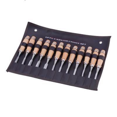 China Carving Woodiy Brand Professional Wood Chisel Carving Set - Sharp 12 Piece Woodworking Tools with Carrying Case - Great for Beginners for sale