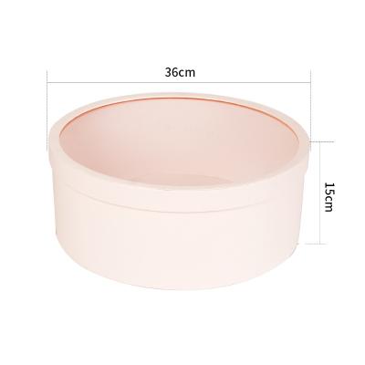 China Other Wholesale Luxury Round Cardboard Cylinder Rose Gift Packaging Pink Paper Tube Lid Flower Box for sale