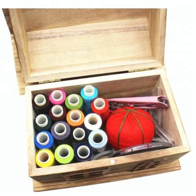 China Sewing Wooden Organizer Durable Household Storage Box Accessory Kit for sale