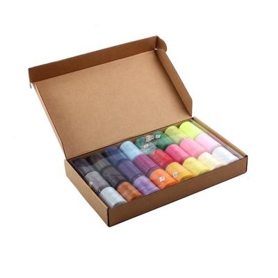 China Durable 24 Color Embroidery Polyester Sewing Thread Kit In Paper Box for sale