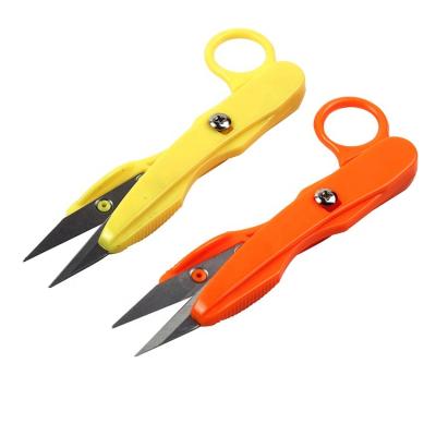 China Colorful Sewing Tailor Scissors Ring Handle Household Scissors Sewing Thread Scissors Durable Plastic Cross Stitch for sale