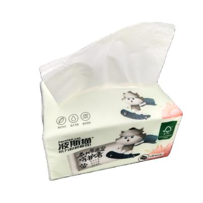 China Large Plastic Box Price Facial Tissue In Box Wholesale White Cheap Flat Soft Paper Cube Packaging for sale