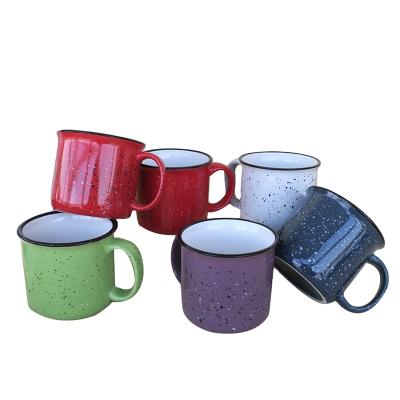 China Custom Viable Camp Mug No Min Sublimation Ceramic Enamel Blank Mug for sale