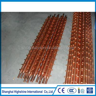 China Solar Thermal Pressurized Copper Heat Pipe Evacuated Tubes Solar Collector Manifold Runner Copper Header Fault for sale