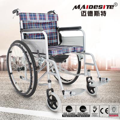 China Easy Folding Design Lightweight Manual Wheelchair 130kg Load Capacity for sale