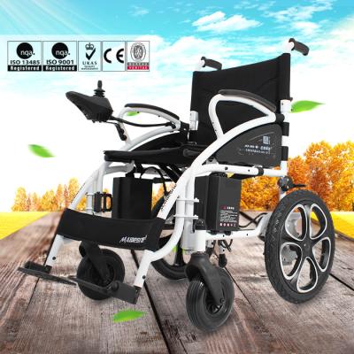 China 6009 Light Weight Electric Folding Wheelchair For Elderly with Steel Material for sale