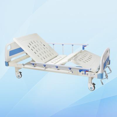 China Two Functions Adjustable Manual Hospital Bed MD-M16 with Cold Rolled Steel Frame for sale