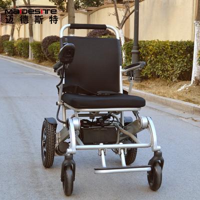 China Light Weight Aluminum Alloy Electric Folding Wheelchair For Travelling for sale