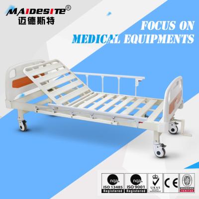 China Single Crank One Function Manual Hospital Patient Bed , Manual Adjustable Bed for sale