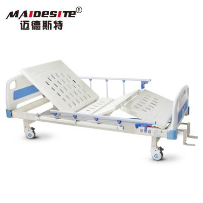 Chine le lit d'hôpital manuel 2 fonctionne avec la manivelle inoxydable pliable à vendre