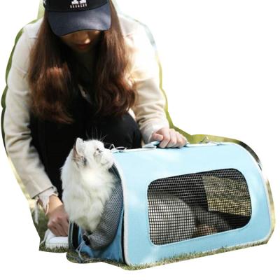 China New Designed Breathable Diy Cat Pet Backpack Supplies Breathable Outerdoor Travel Cage Carriers for sale