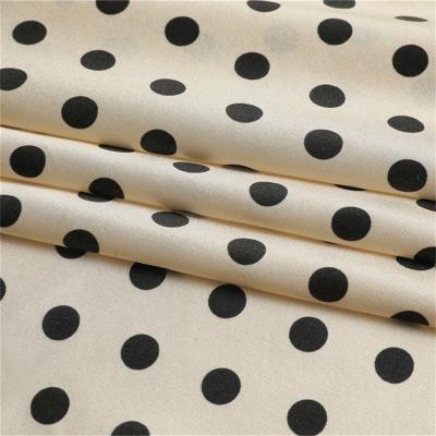 China 19mm customized viable 140 width stitch printed elastic spandex mulberry silk stain fabric for dresses for sale