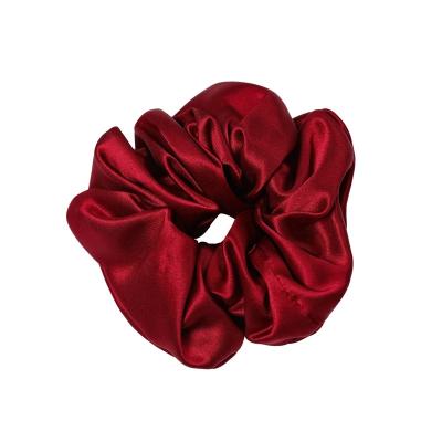 China Fashionable Color 100% Pure Silk Soft 22mm Shiny Ladies Summer Spring Fairy Hair Scrunchies for sale