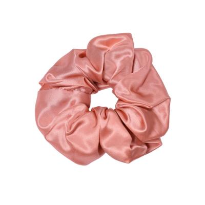 China 22 fashionable wholesale 100% pure silk satin large momme mulberry hair scrunchies with custom color for sale