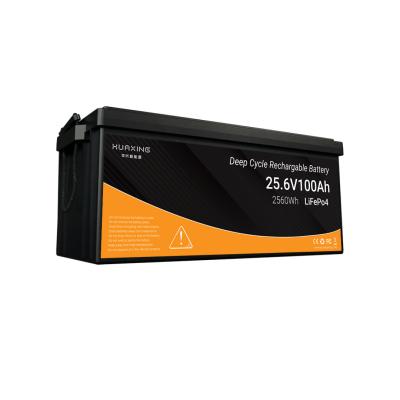 China Batería recargable 25.6V 24V 100AH Batería de fosfato de hierro Li para baterías de plomo ácido en venta