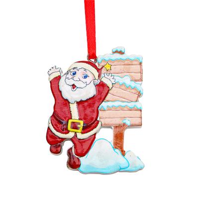 China Wholesale Christmas Decoration Resin Figurines Hanging Figure Pendant Family Christmas Tree Decorations Custom 3D Resin for sale