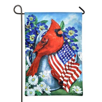 China Outdoor Decorative Flag Flag Hanging Patriotic Double Sides Printing 12.5 x 18 inch Cardinal Burlap for sale