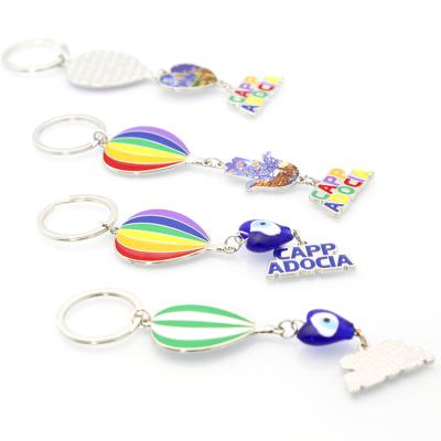 China Metal Key Chain Air Balloon OEM/ODM Style Key Chain Travel Hot Souvenirs From Various Countries for sale