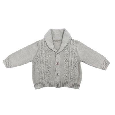 China Anti-Wrinkle Anti-Wrinkle Winter Sweater Kids Cable Knitted Cardigan Kids Tops Coat for sale