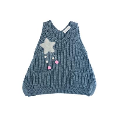 China Wholesale 100%COTTON 100%COTTON Toddler Girl's Loose High Quality Cartoon Knitted Dress Babies for sale