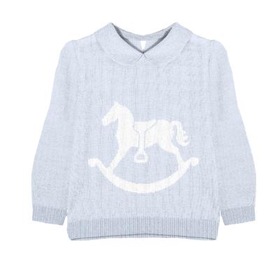 China Half Sustainable Cardigan Kids Warm Long Sleeve Cable Solid Kids Sweatshirt for sale