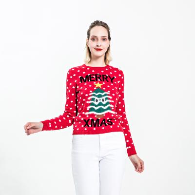 China Custom ODM/OEM Anti-Wrinkle Anti-Wrinkle Christmas Sweater For Women Crewneck Snowman Jacquard Knit To Use Clothes Soft Christmas Ugly Sweater for sale