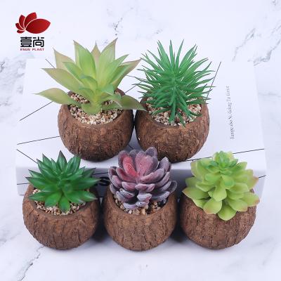 China Minimalist ESUN ES1194 Wholesale Cheap Lotus Cement Mini Cement Succulent Planter Pot For Succulent Plants for sale