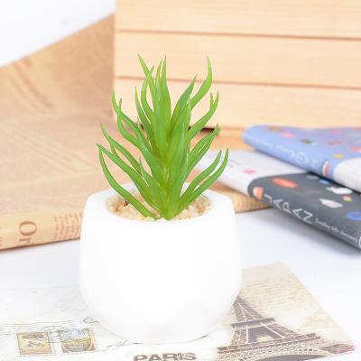 China China Suppliers Eco-friendly Mini Artificial Succulent Plant Home Decoration With Cement Pot ES0046 for sale