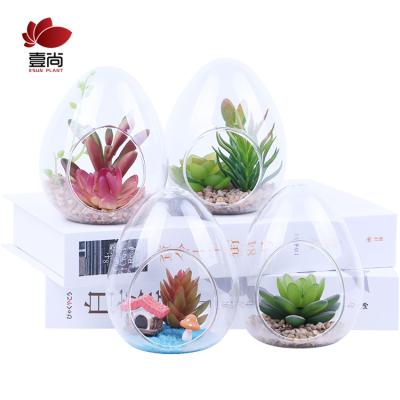 China New High-end Cheap Decorative Potted Plant Eco-friendly Synthetic Glass Plant ES1002 for sale