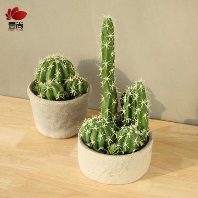 China Minimalist Cactus Plants Plant Direct Bonsai Cement Artificial Cactus Plants CAB0001 for sale