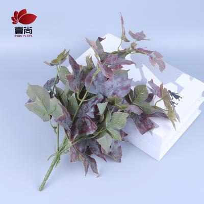 China LE0003 Wholesale Eco - Friendly Decorative Green Artificial Leaves Indoor And Outdoor Plastic Tree Plants for sale