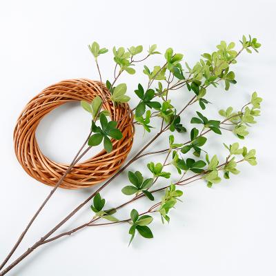 China LE0019 Eco-Friendly Artificial Eucalyptus Vines Garland Faux Silk Eucalyptus Leaves Handmade Garland Greenery Wedding Backdrop Arch Wall Deco for sale