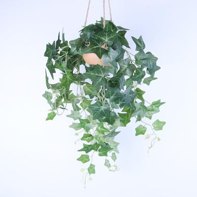 China Factory direct sales eco-friendly artificial hanging plant with plastic pot for home decoration for sale