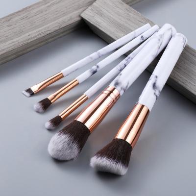 China FLD 5pcs Private Label Women Marble Makeup Brushes Set for sale