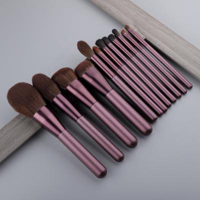 China Wholesale High-end 12pcs Wood Handle Make Up Brush Super Soft Hair Makeup Brushes Set for sale