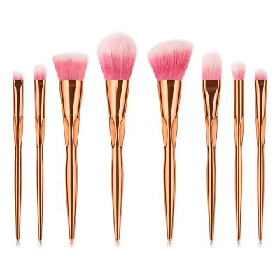 China FLD 5/7/8/12pcs Wholesale Rose Golden Makeup Brushes Set Private Label for sale