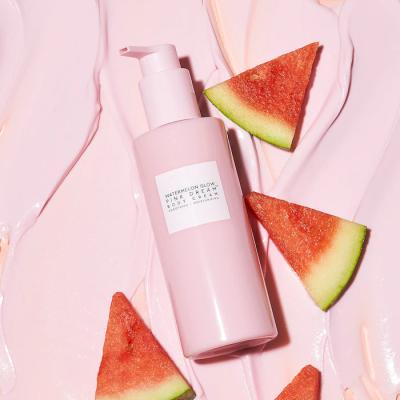 China Bleaching Whitening Private Label Watermelon Glow AHA Body Cream Dream Pink Vegan Whitening Exfoliating Body Lotion for sale