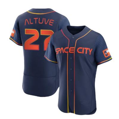 China New Anti-UV Stitched City Link Houston Astro Baseball Tank Top #27 Jose Altuve #44 Yordan Alvarez Top Embroidery Jersey for sale