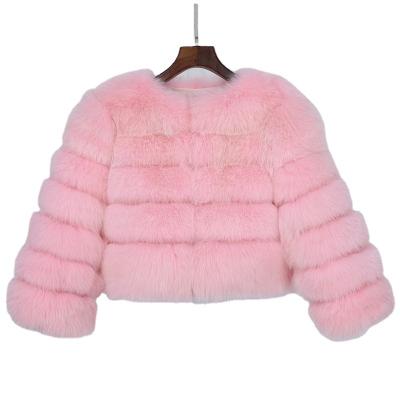 China New Reversible Custom Long Sleeves Fashion Women Real Fox Fur Fluffy Fur Jacket Winter Coat For Ladies for sale