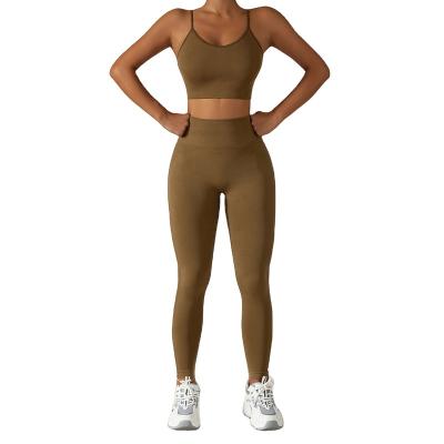 China New Style Breathable Aola Workout Sets Women Equipments Active Yoga Sports Clothes Seamless Sportswear Activewear Bra Leggings Gym Sets for sale