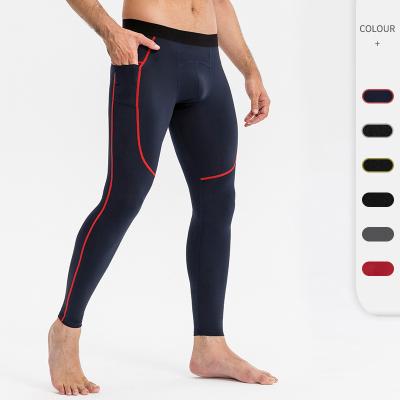 China New Sportswear Wash Pocket Breathable Acid Workout Gym Running Tight Thermal Men Fitness Compression Legging for sale