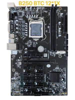 China B250 Mining Motherboard BTC 12*1X PC1-E16X LGA 1151 DDR4 SATA3.0 Support for sale