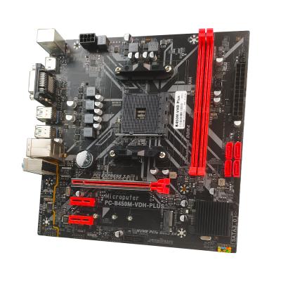 China PCWINMAX B450M Plus Socket AM4 Tarjeta base Micro ATX DDR4 M.2 HD VGA Salida B450 Tarjeta base del conjunto de chips en venta