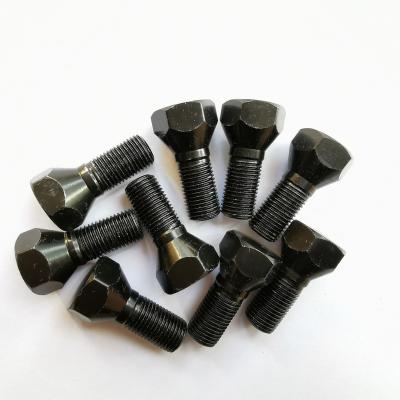 China 40cr OR 35CrMo Heavy Duty Wheel Bolt Wheel Lug Bolt M12 Black Electrophoresis for sale